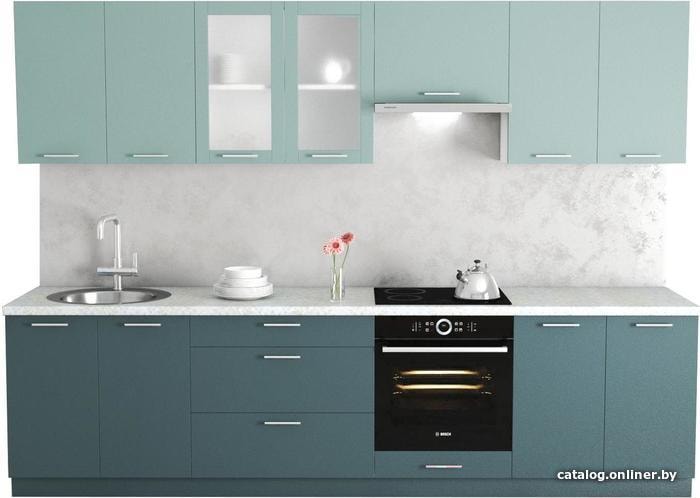 

Готовая кухня Хоум Лайн Адель 3.0 (бензин/сумеречный голубой)