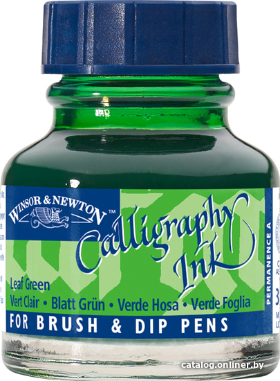 

Тушь художественная Winsor & Newton 1111341 (30 мл, зеленый лист)