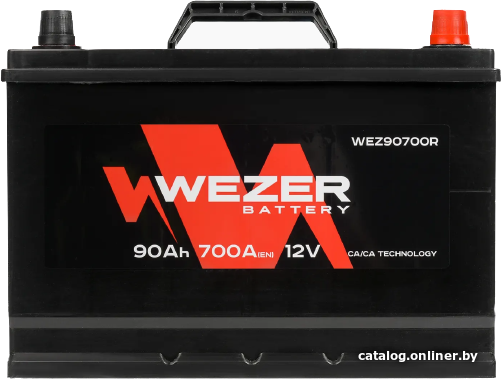 

Автомобильный аккумулятор Wezer WEZ90700R (90 А·ч)