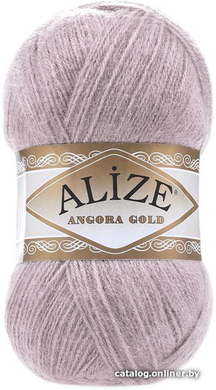 

Пряжа для вязания Alize Angora gold 163 (550 м, серая роза)