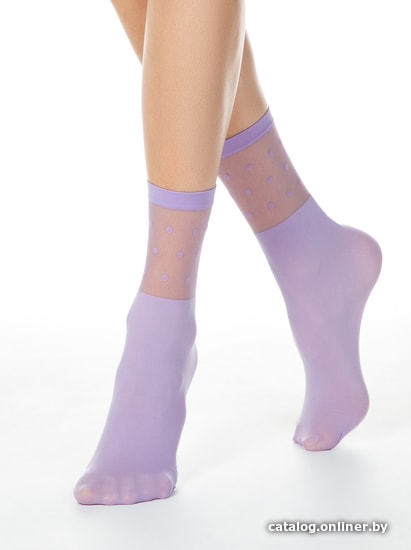 

Носки Conte Elegant С прозр. верхом Fantasy горошек 19С-29СП (р. 36-39, violet)