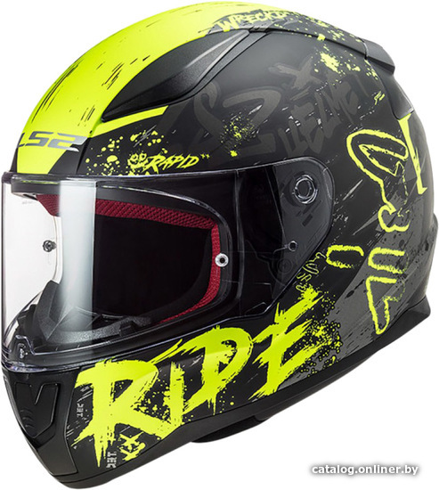 

Мотошлем LS2 FF353 Rapid Naughty (M, matt black h-v yellow)