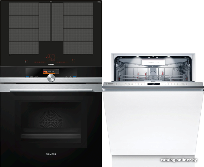 

Комплект встраиваемой техники Siemens HM676G0S1 + EX801LYC1E + Bosch SMV8YCX03E