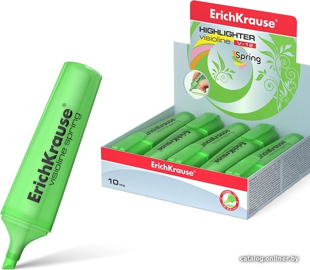 

Набор маркеров Erich Krause Visioline V-12 Spring зеленый 50508 (10 шт)