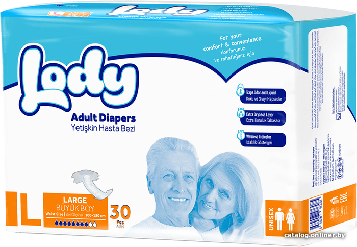

Подгузники для взрослых Lody Baby Large (30 шт)