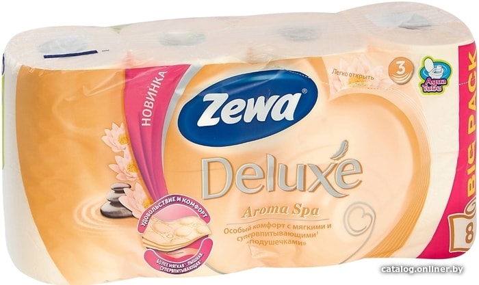 

Туалетная бумага Zewa Deluxe 3 слоя (8 рулонов)