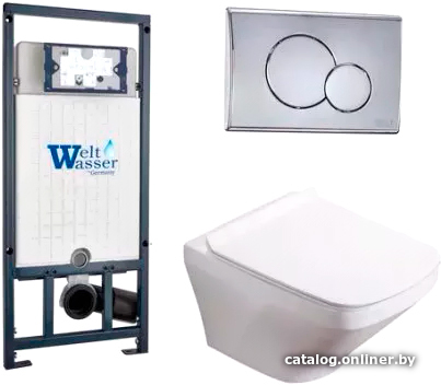 

Унитаз WeltWasser Hofbach 004 GL-WT + Marberg 507 + Mar 507 RD (белый глянец/хром)