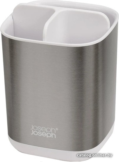 

Стакан для зубной щетки и пасты Joseph Joseph EasyStore Steel 70530 (белый/нержавеющая сталь)