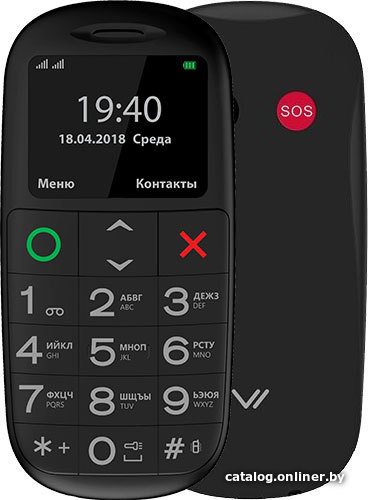 

Кнопочный телефон Vertex C312 (черный)