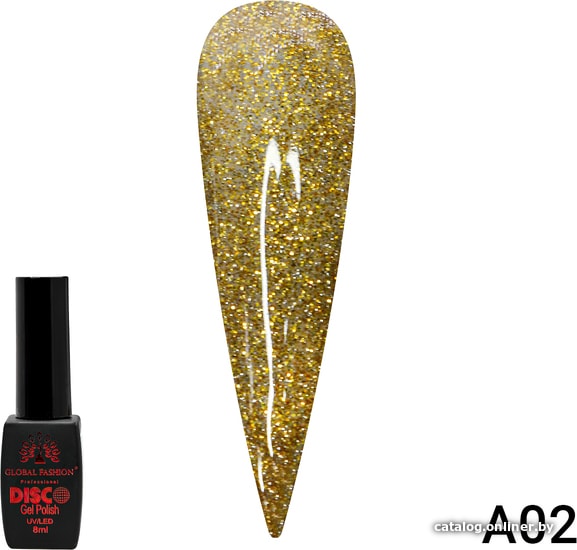 

Гель-лак Global Fashion Disco Gel Polish (тон A02) 8 мл