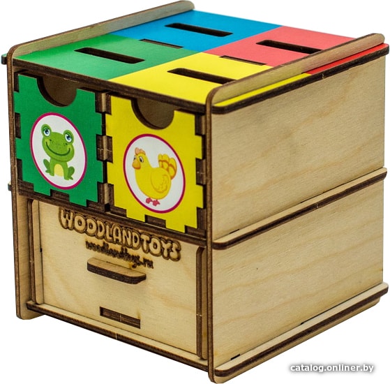 

Сортер WoodLand Toys Комодик-куб Животные 119107