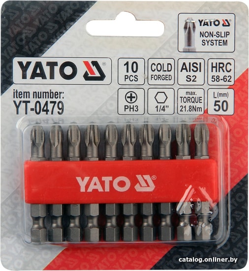 

Набор бит Yato YT-0479 (10 предметов)