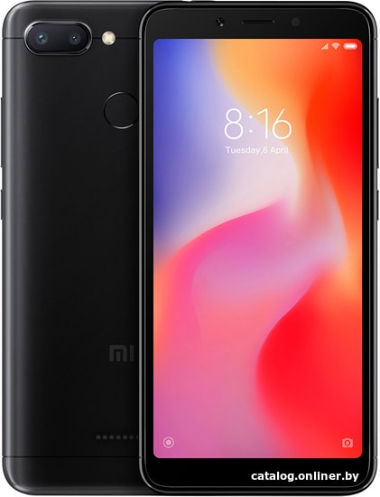 

Смартфон Xiaomi Redmi 6 3GB/32GB международная версия (черный)