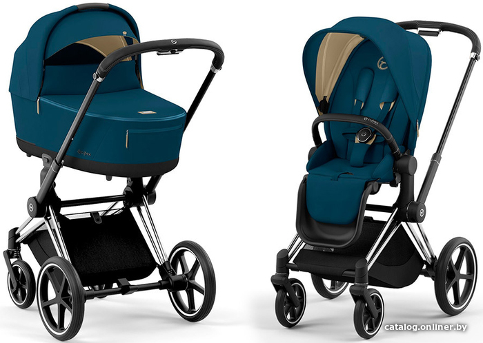 

Универсальная коляска Cybex Priam IV (2 в 1, mountain blue/chrome black)