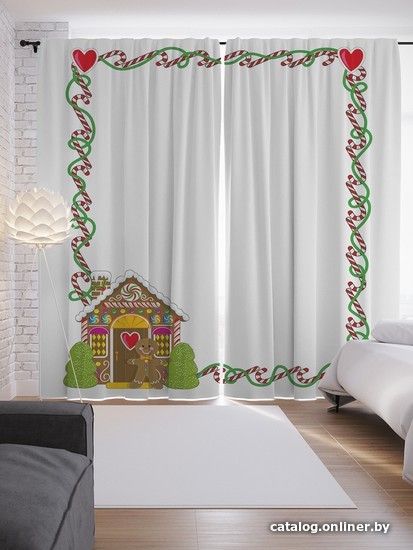 

Комплект штор JoyArty Пряничный домик 1.45x2.65 м p_53289_145x265 (2 шт)