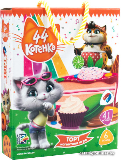 

Магнитная доска Vladi Toys 44 Котенка Торт