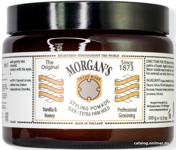 

Помада Morgan’s Pomade ваниль и мед Экстра Сильная фиксация 500 г