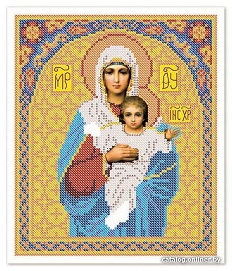 

Схема для вышивания Нова Слобода Богородица Леушинская БИС 9006