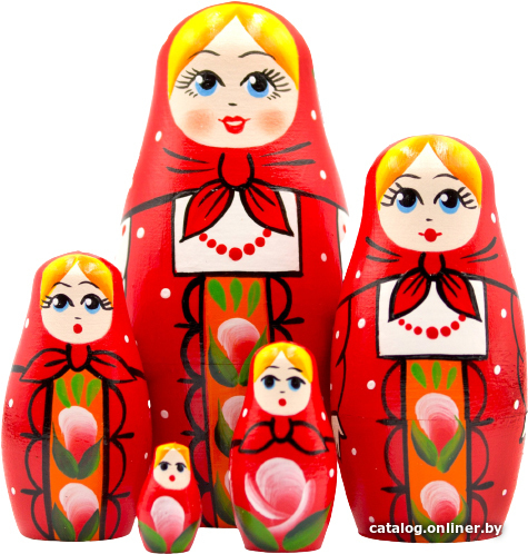 

Развивающая игра Брестская Фабрика Сувениров В красном платке и сарафане с орнаментом (набор 5 шт)