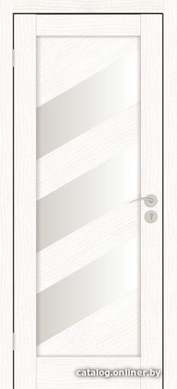

Межкомнатная дверь IstokDoors Диагональ-2 ДЧ 60x200 (бьянко/светлое стекло)