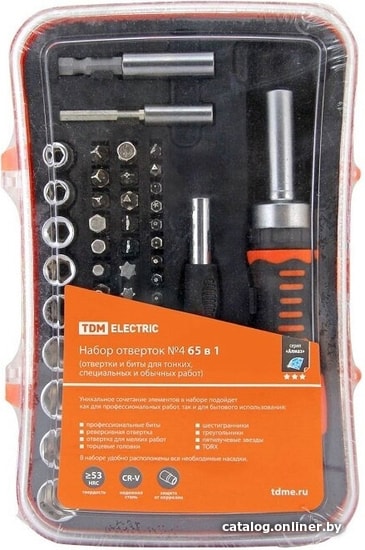 

Набор торцевых головок и бит TDM Electric SQ1019-0204 (65 предметов)