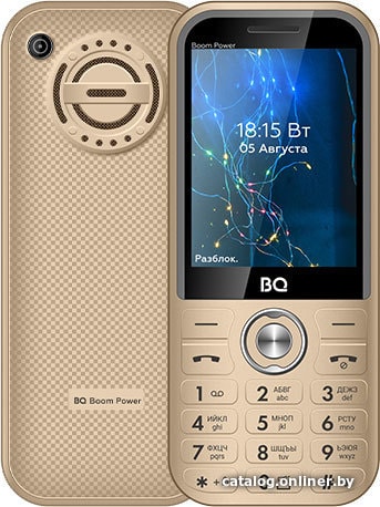 

Кнопочный телефон BQ-Mobile BQ-2826 Boom Power (золотистый)