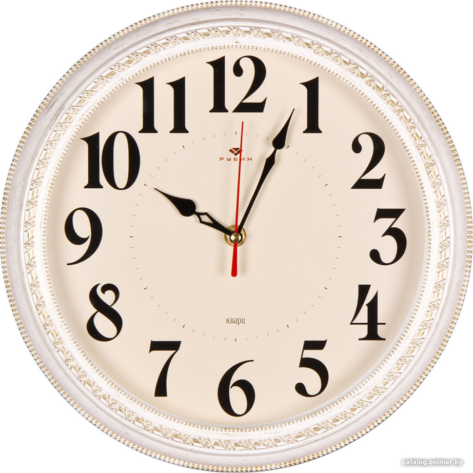 

Настенные часы Рубин Классика 2950-004 (белый/золотистый)