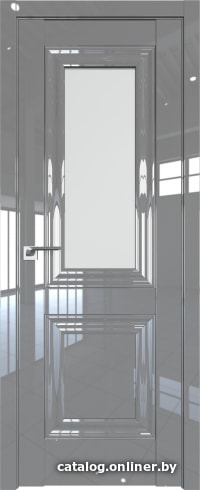 

Межкомнатная дверь ProfilDoors 28L 80x200 (грей люкс серебро люкс, стекло матовое)