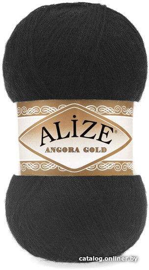 

Пряжа для вязания Alize Angora gold 60 (550 м, черный)