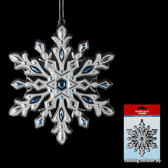

Елочная игрушка Erich Krause Decor Снежинка морозная лазурь 49591