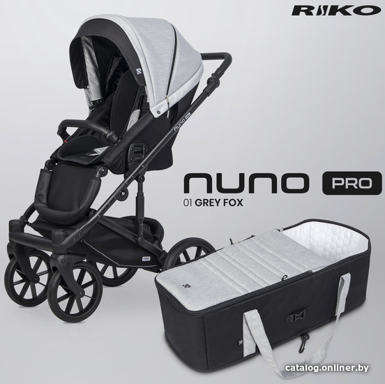 

Универсальная коляска Riko Nuno Pro (2 в 1, grey fox 01)