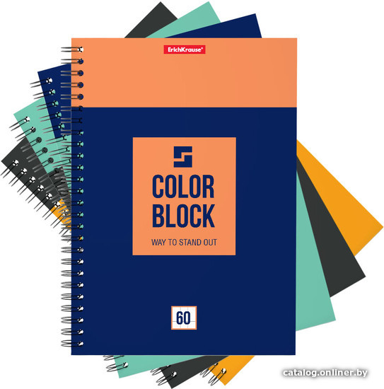 

Общая тетрадь Erich Krause Color Block 60 л клетка 49680