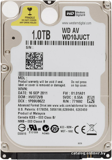 

Жесткий диск WD AV-25 1TB (WD10JUCT)