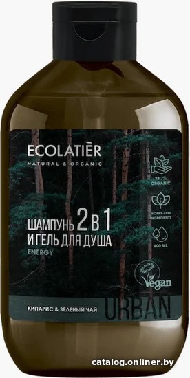 

Ecolatier Гель для душа Urban Man кипарис и зеленый чай 2 в 1 600 мл