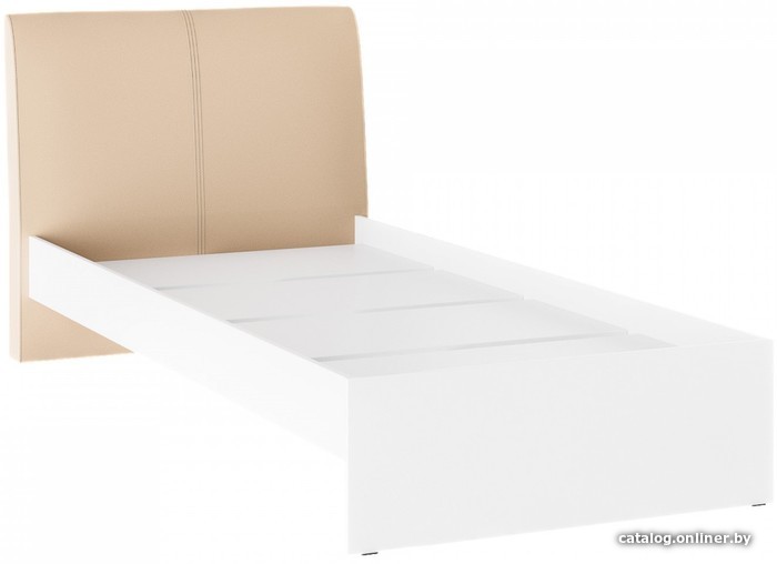 

Кровать Bon Mebel Доминика основание ЛДСП 120x200 (белый/кожзам бежевый)