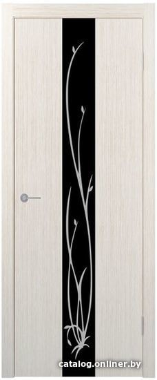 

Межкомнатная дверь Юркас Stark ST13 ДО 90x200 (бьянко, стекло lacobel черный с рисунком)