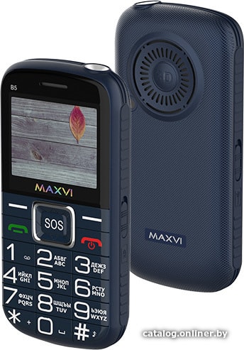 

Кнопочный телефон Maxvi B5 (синий)