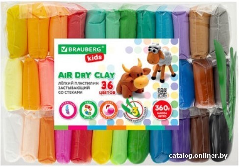 

Пластилин легкий BRAUBERG Kids 106308 (36 цв)