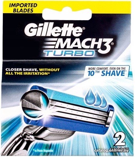 

Сменные кассеты для бритья Gillette Mach3 Turbo (2 шт) 4902430722537