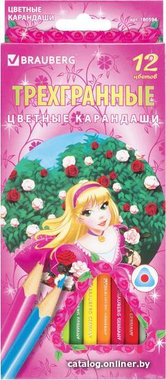 

Набор цветных карандашей BRAUBERG Rose angel 180594 (12 шт.)