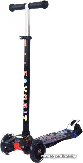 

Трехколесный самокат Favorit Maxi-Print S00016 (черный)