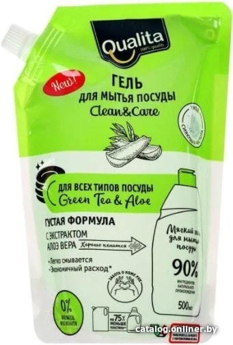 

Средство для мытья посуды Qualita Green Tea&Aloe 500 мл