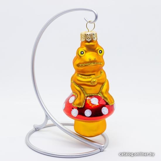 

Елочная игрушка Юрита Лягушка на мухоморе 210457-03 (золотой)