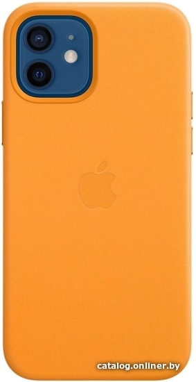 

Чехол для телефона Apple MagSafe Leather Case для iPhone 12/12 Pro (золотой апельсин)