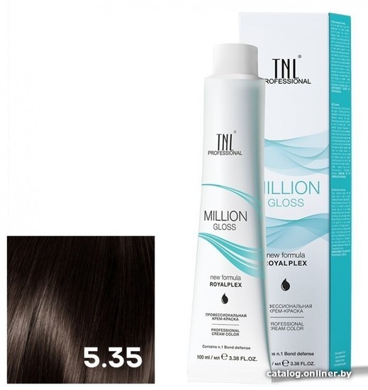 

Крем-краска для волос TNL Professional Million Gloss 5.35 100 мл