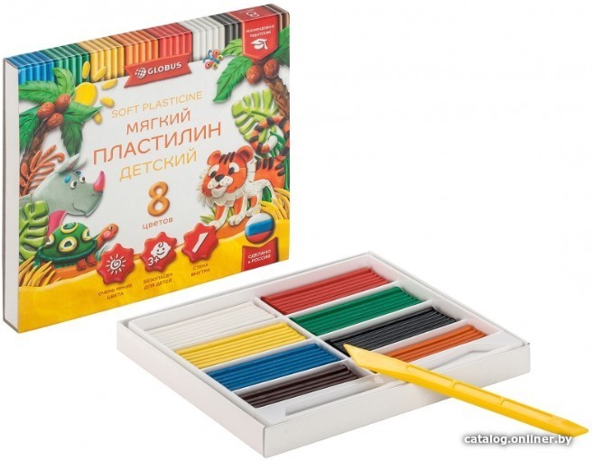 

Пластилин Globus Классический ПЛ8Д (8 цв)