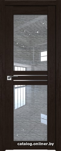 

Межкомнатная дверь ProfilDoors 2.56XN 40x190 (дарк браун, стекло дождь белый)