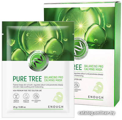

Enough Маска для лица тканевая Pure Tree Balancing Pro Calming Mask 25 г
