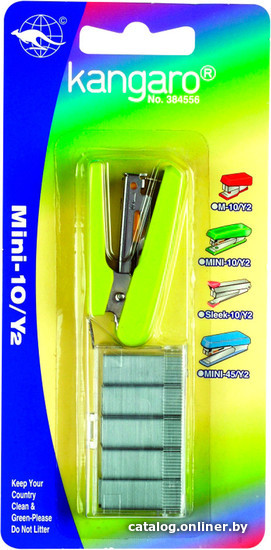 

Мини степлер Kangaro HS-Mini10 + скобы Kangaro №10 1000 шт (ассорти)