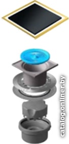 

Трап/канал Pestan Confluo Standard Vertical Black Glass Gold